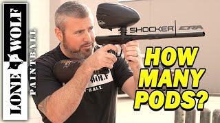 Shocker ERA Paintball Efficiency Test | How many pods? | Lone Wolf Paintball