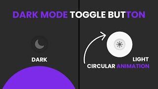 Animated Dark Mode Toggle | CSS Dark Mode Toggle Button