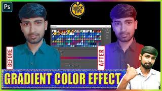 How to Use the Photoshop Gradient Tool to Create a Colour Overlay || Dual Color Effect Gradient use