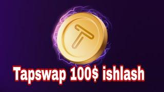 Tapswap botida 100$ ishlash. Sarmoyasiz pul ishlash .