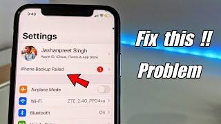 Fix iPhone not Backup Up  Notification