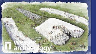 Painting the Past: Reconstruction of West Kennet Long Barrow under construction