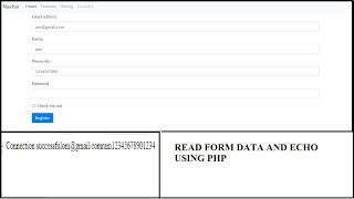 How to get data from html form in php | How to read form data in php