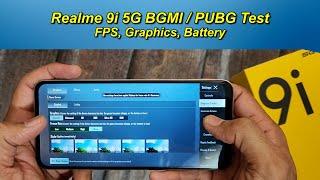 Realme 9i 5G BGMI/PUBG Test, FPS, Graphics, Heating, Battery Drain Test l Realme 9i 5G Gaming Test