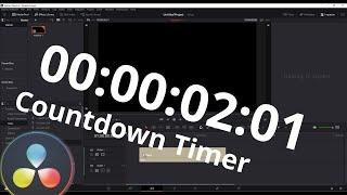 How to create a Countdown TIMER in Davinci Resolve