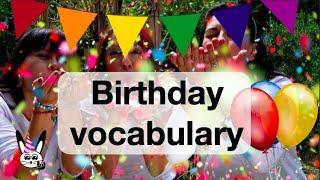 Birthday Vocabulary - Learn English Birthday Vocabulary