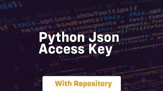 python json access key