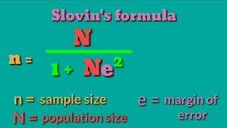 How To Use and Solve Slovin's Formula? (Number of Sample Size/ Sample!!) | Research and Statistics!