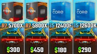 RYZEN 5700X vs RYZEN 5800X vs i5-12400F vs i5-12600K | Test in 6 Games