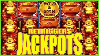 OMG JACKPOTS! Broke The Record With This RETRIGGERS on First Spin Bonus! Happy & Prosperous Dragon