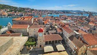 Walking tour Trogir old town Dalmatia Croatia