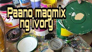 Paano mag mix ng kulay ivory/how to mix ivory color paint V1