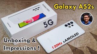 Galaxy A52s 5G White Unboxing & Impressions... 120Hz sAMOLED | SD 778G | 12 band 5G