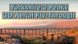The Yorkshire 3 Peaks : 3D Aerial Fly-Through of the Route