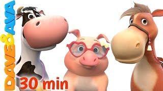  Farm Animals Song | Learn Farm Animals and Animal Sounds | Dave and Ava 