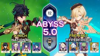 C0 Kinich National & C6 Freminet Hyperfridge | Spiral Abyss 5.0 | Genshin Impact