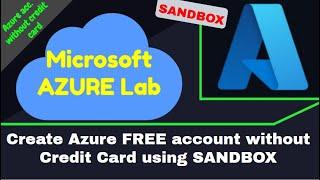 How to Create Azure Free Account Without Credit card // Azure account create using SANDBOX all steps