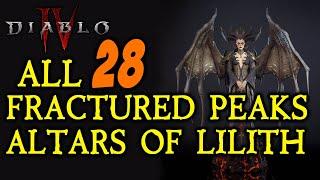 DIABLO 4: All 28 Altars of Lilith Locations In Fractured Peaks!