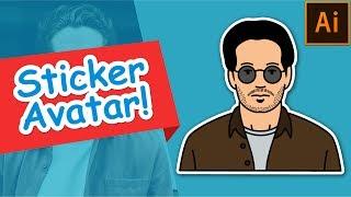 How to make Sticker Avatar | Illustrator Tutorial