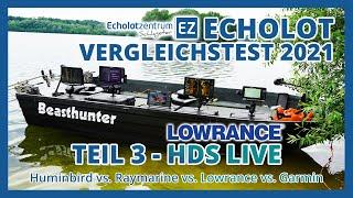 Echolot Vergleichstest 2021 - Teil 3 - Lowrance HDS 16 LIVE mit Active Imaging 3-in-1-Heckgeber