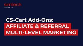 CS-Cart add-ons: Affiliate & Referral: Multi-level marketing