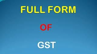 full form of GST