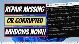 How to Repair Missing or Corrupted System Files in Windows 11/10 | Easy Tutorial