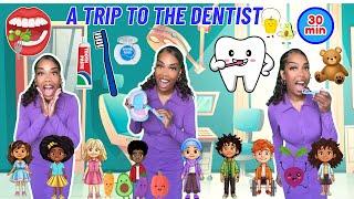 A Trip To The Dentist| Brushing and Flossing| Healthy Foods| Learning with Ms Houston| Kid Songs