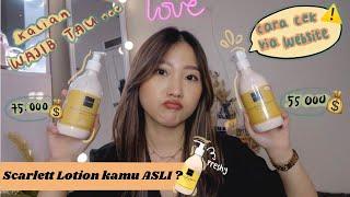 Kalian WAJIB CEK Scarlett Lotion kalian!/ Cara Cek Scarlett ASLI atau PALSU ️/ dari shopee ASLI?