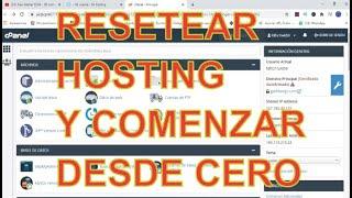 Resetear HOSTING Cpanel