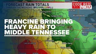 Tropical Depression Francine still expected to bring heavy rain, flooding to Midstate