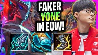 FAKER CHILLING WITH YONE IN EUW SERVER! | T1 Faker Plays Yone Mid vs Akali!  Season 2024