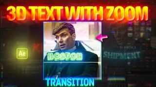 TEXT WITH ZOOM TRANSITION ( full tutorial) After Effects. #aftereffectstutorial #textanimation