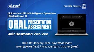 LIVE - Al Nafi EduQual Diploma Oral Presentation Assessment | Jair Desmond Van Vee