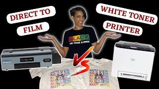 DTF VS White Toner T Shirt Printing! Which is better?  Can you tell the difference?