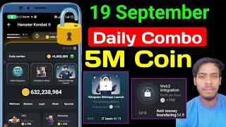 Hamster Kombat Daily Combo | Aaj ka Combo Card | 19 September Hamster Combat Daily Combo 