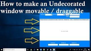 Create a Undecorated window movable/draggable in JavaFX