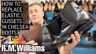 Replacing Elastic Gussets in R.M.WILLIAMS Boots! How To Repair Loose Elastics In Chelsea Boots!