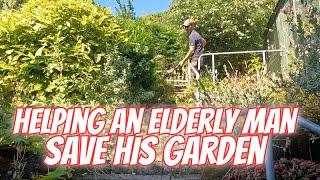 TIDYING This ELDERLY Man's OVERGROWN GARDEN To Help SELL HIS PROPERTY. #lewisgardenservicesltd