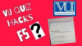 Virtual University VU Quiz Hack ( Increase Time )