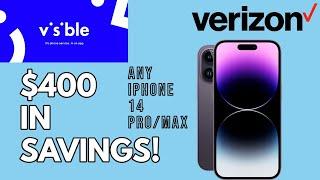 Any IPhone 14 Pro/Max $400 Savings Discount //Visible Wireless