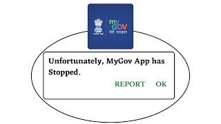 Unfortunately,Mygov Has Stopped Error in Android - App Not Open Problem | AllTechapple
