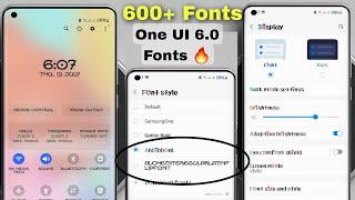 One UI 6.0 Samsung 600+ Fonts  All Galaxy Smartphones  How To install