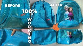 How to clean/wash school bag at home |How to remove pen marks | How to clean Backpack