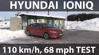 Hyundai Ioniq 110 km/h, 68 mph range test