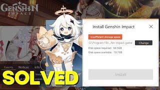 How to Fix Genshin Impact Insufficient Storage Error in Windows Pc or Laptop