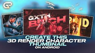 Lets create a Pubg/Bgmi thumbnail with 3d render character| Graphilic| android tutorial|