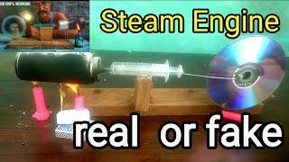 How to make a steam engine real or fake//how to made steam engine free energy electricity