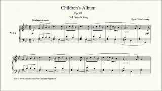 Tchaikovsky, Children's Album, Op 39, Old French Song, Organ