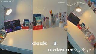 AESTHETIC desk MAKEOVER/ creating my COZY STUDYGIRL DESK 🩷+ tour (*Pinterest inspired*)